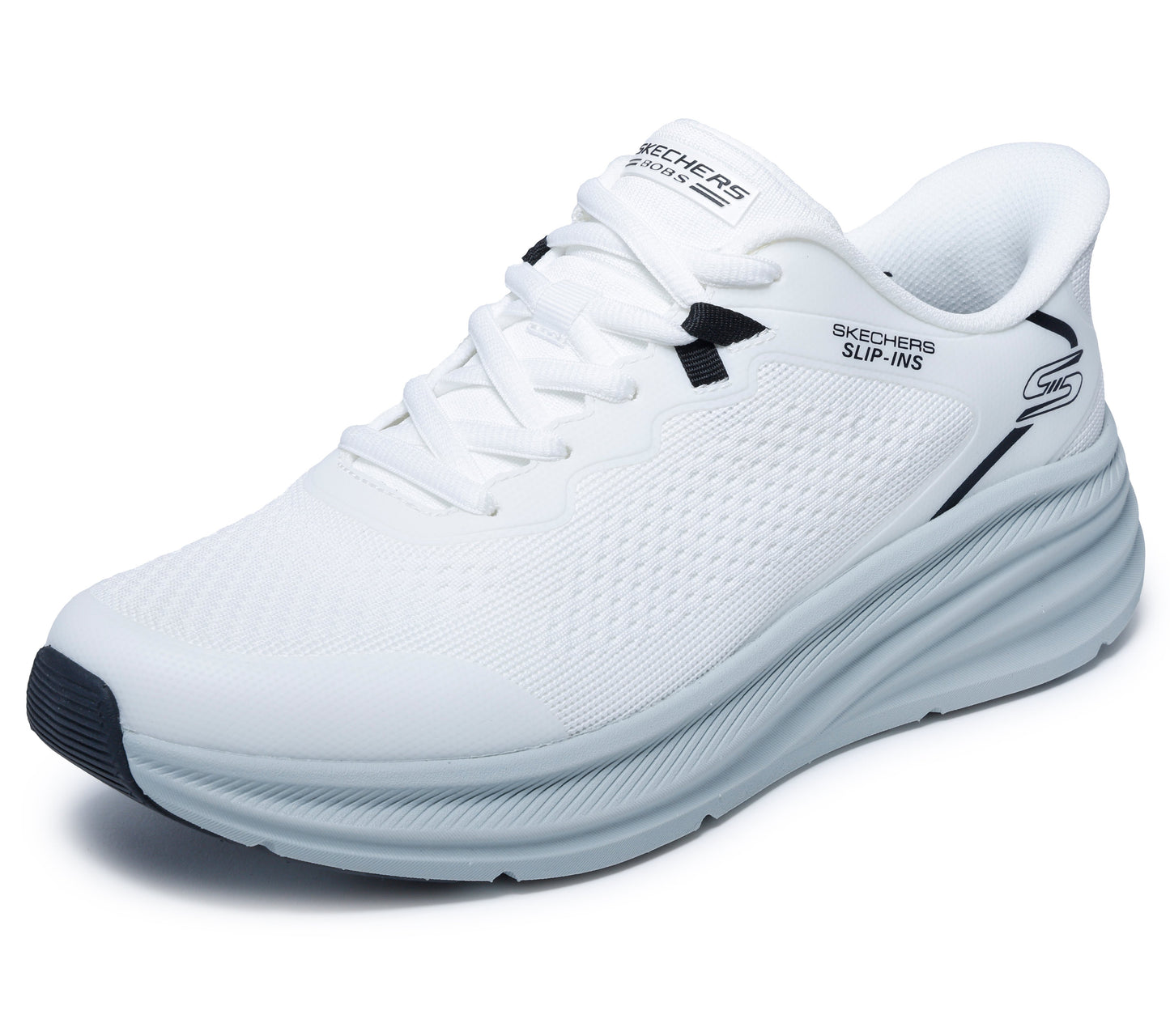 Skechers Slip-ins BOBS Skillz bianco grigio uomo dettaglio 2