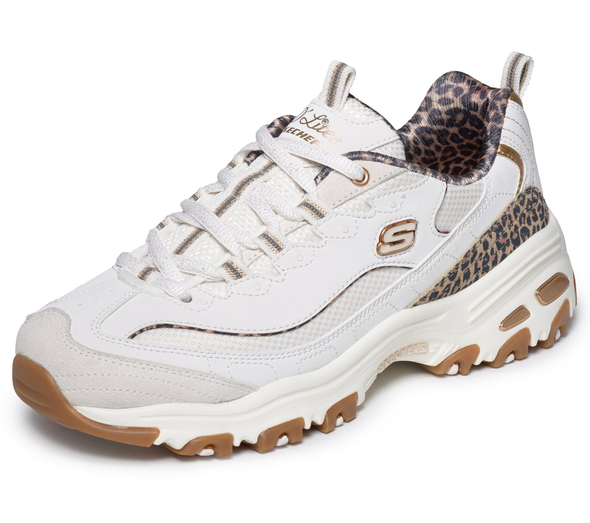 Scarpe Skechers D'Lites bianco donna dettaglio2