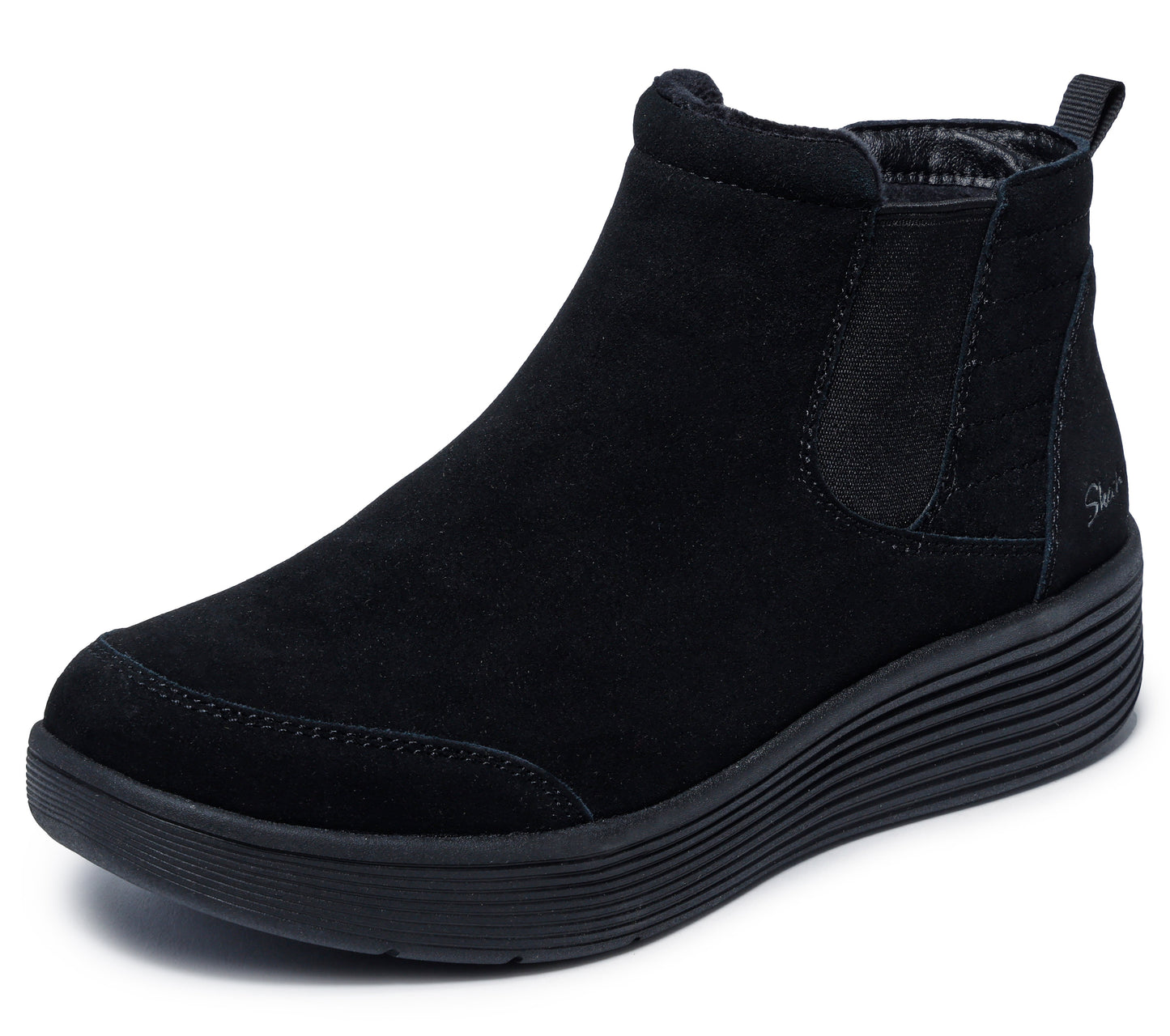 Stivaletti Skechers Relaxed Fit Arch Fit Laguna nero camoscio donna dettaglio2