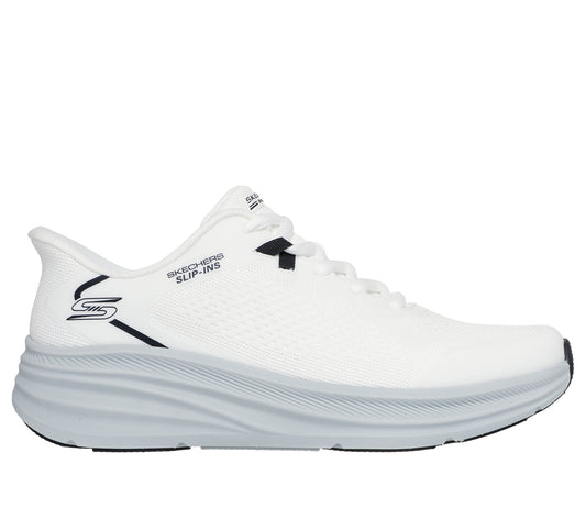 Scarpe Skechers Slip-ins BOBS Skillz bianco grigio uomo esterno