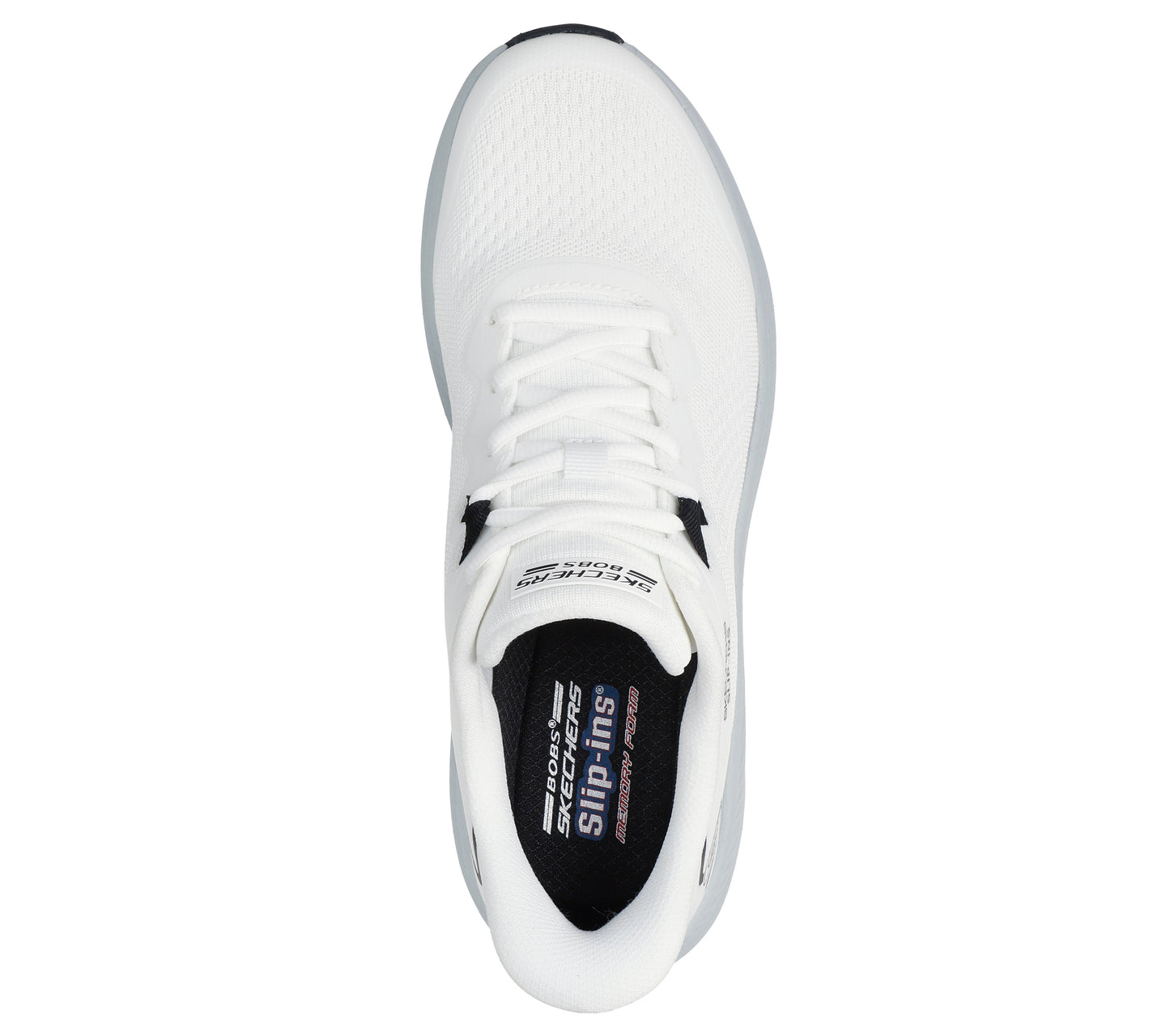 Skechers Slip-ins BOBS Skillz bianco grigio uomo dall'alto