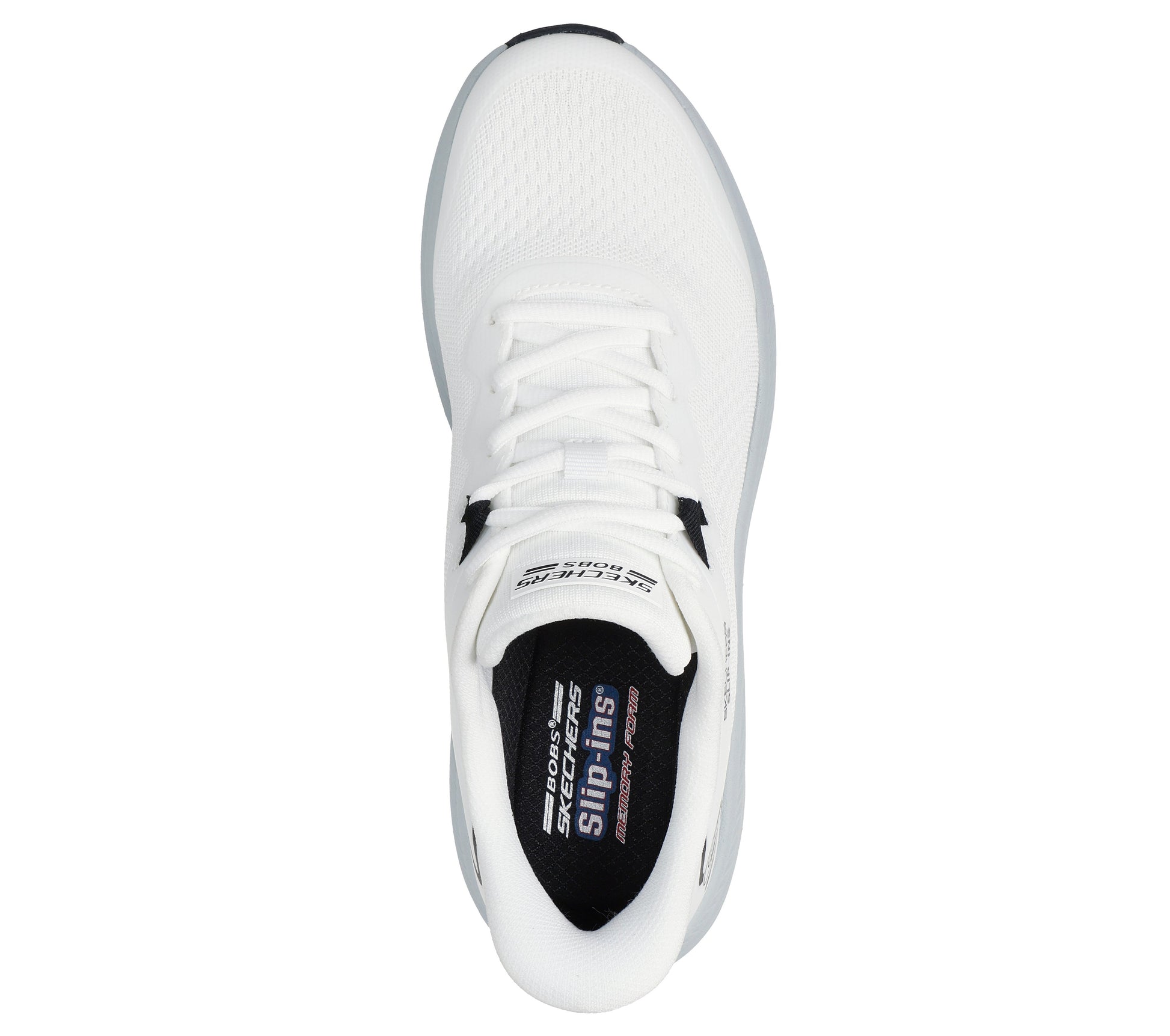 Skechers Slip-ins BOBS Skillz bianco grigio uomo dall'alto