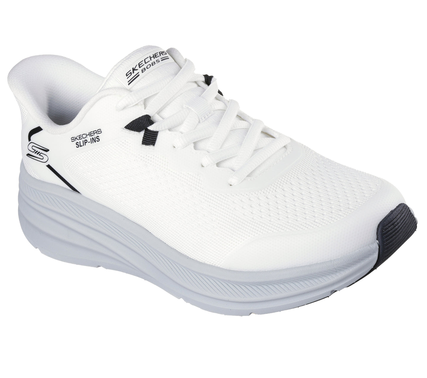 Skechers Slip-ins BOBS Skillz bianco grigio uomo dettaglio
