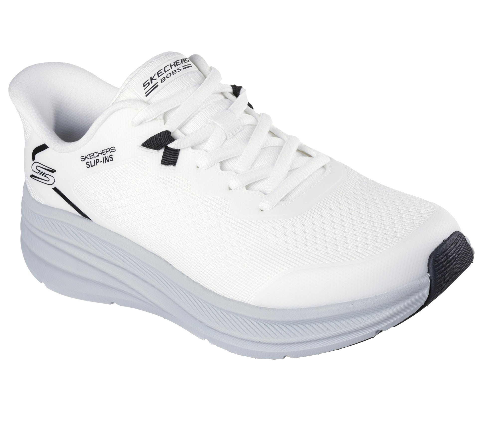 Skechers Slip-ins BOBS Skillz bianco grigio uomo dettaglio