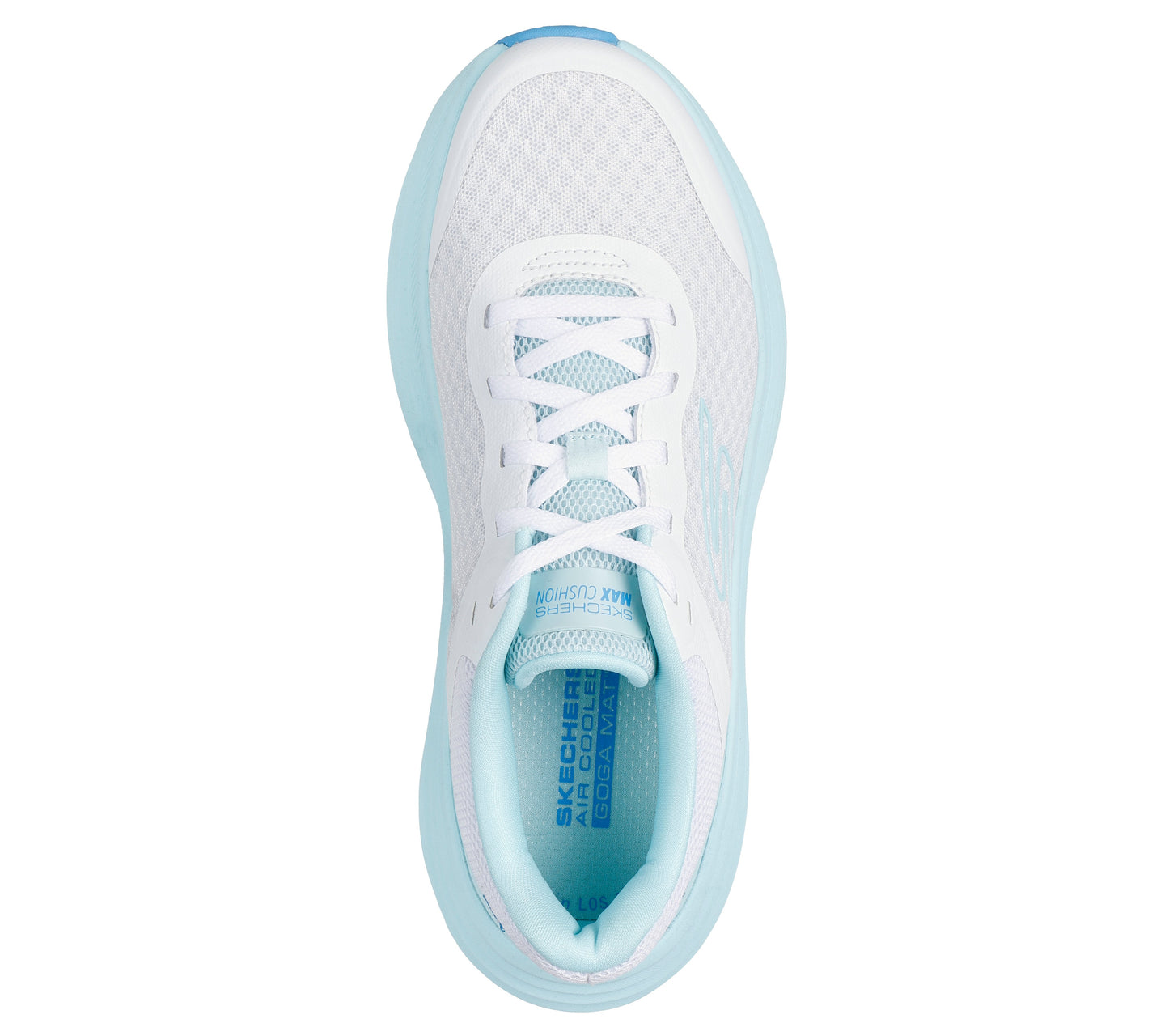 Skechers Max Cushioning Endeavour bianco blu donna dall'alto