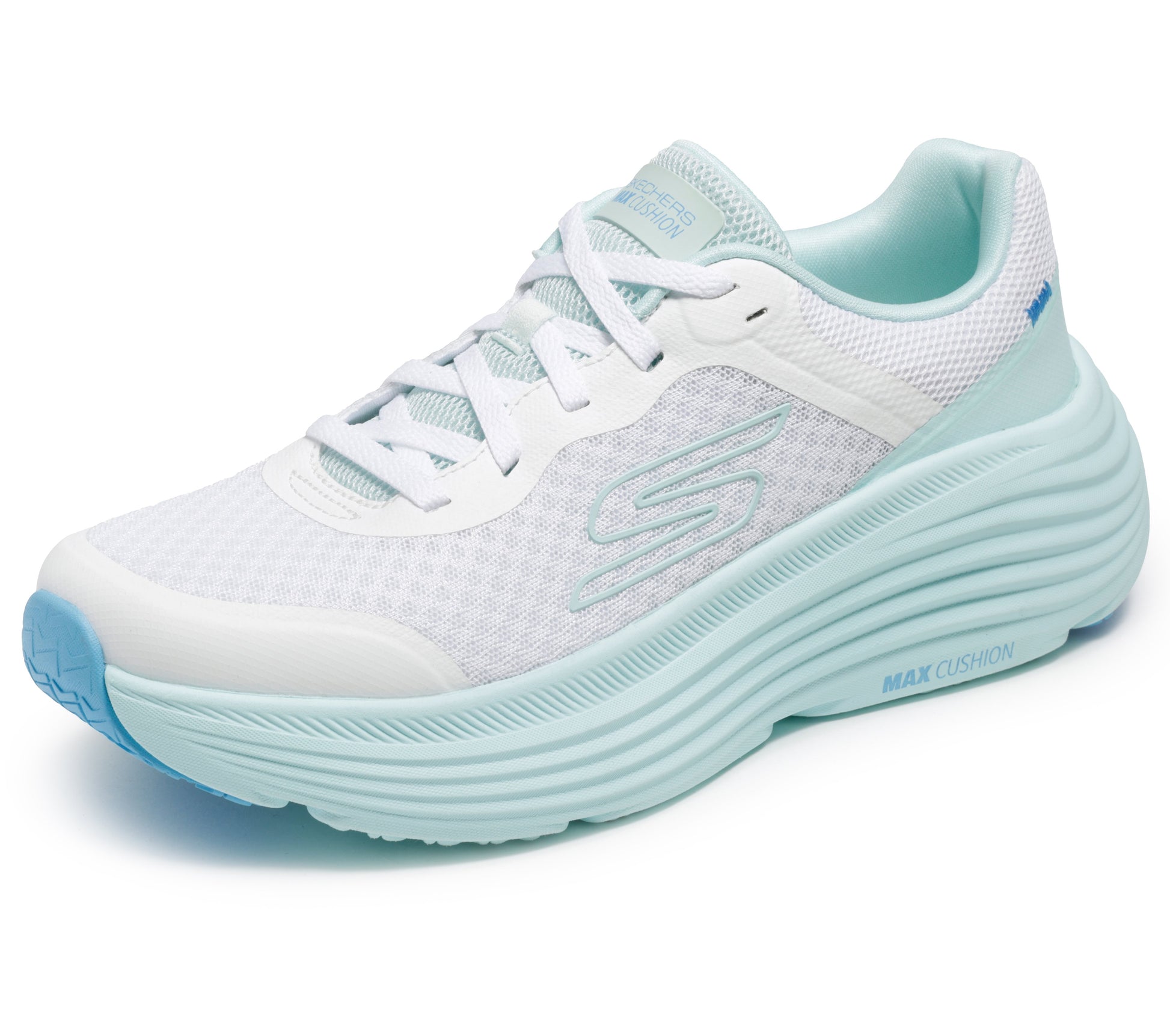 Skechers Max Cushioning Endeavour bianco blu donna dettaglio 2
