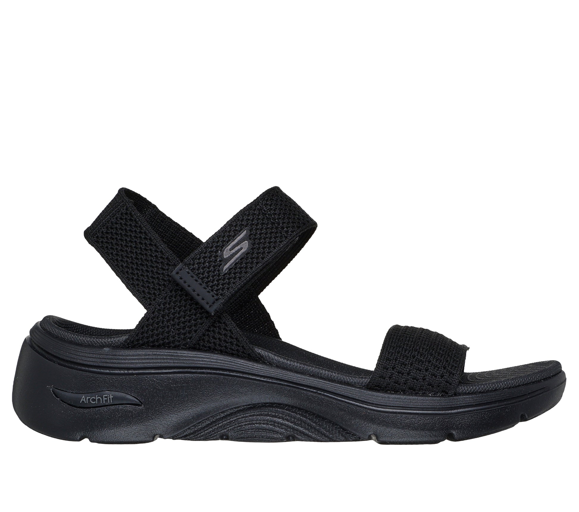 Scarpe Skechers GO WALK Arch Fit 2.0 Sandal nero donna esterno