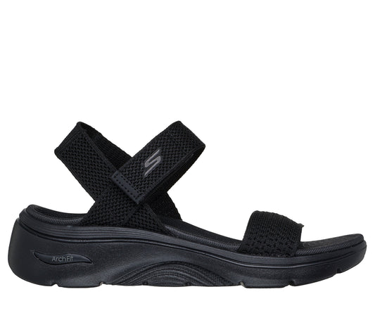 Scarpe Skechers GO WALK Arch Fit 2.0 Sandal nero donna esterno