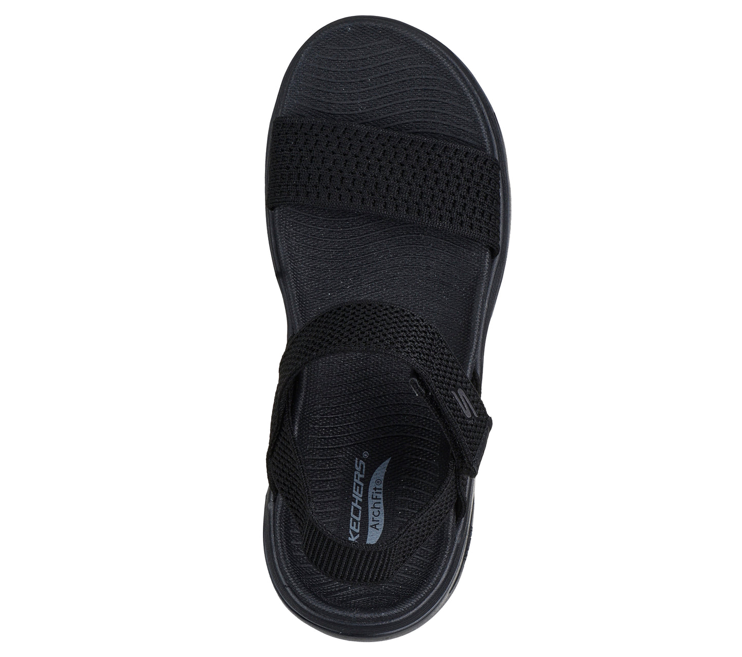 Skechers GO WALK Arch Fit 2.0 Sandal nero donna dall'alto