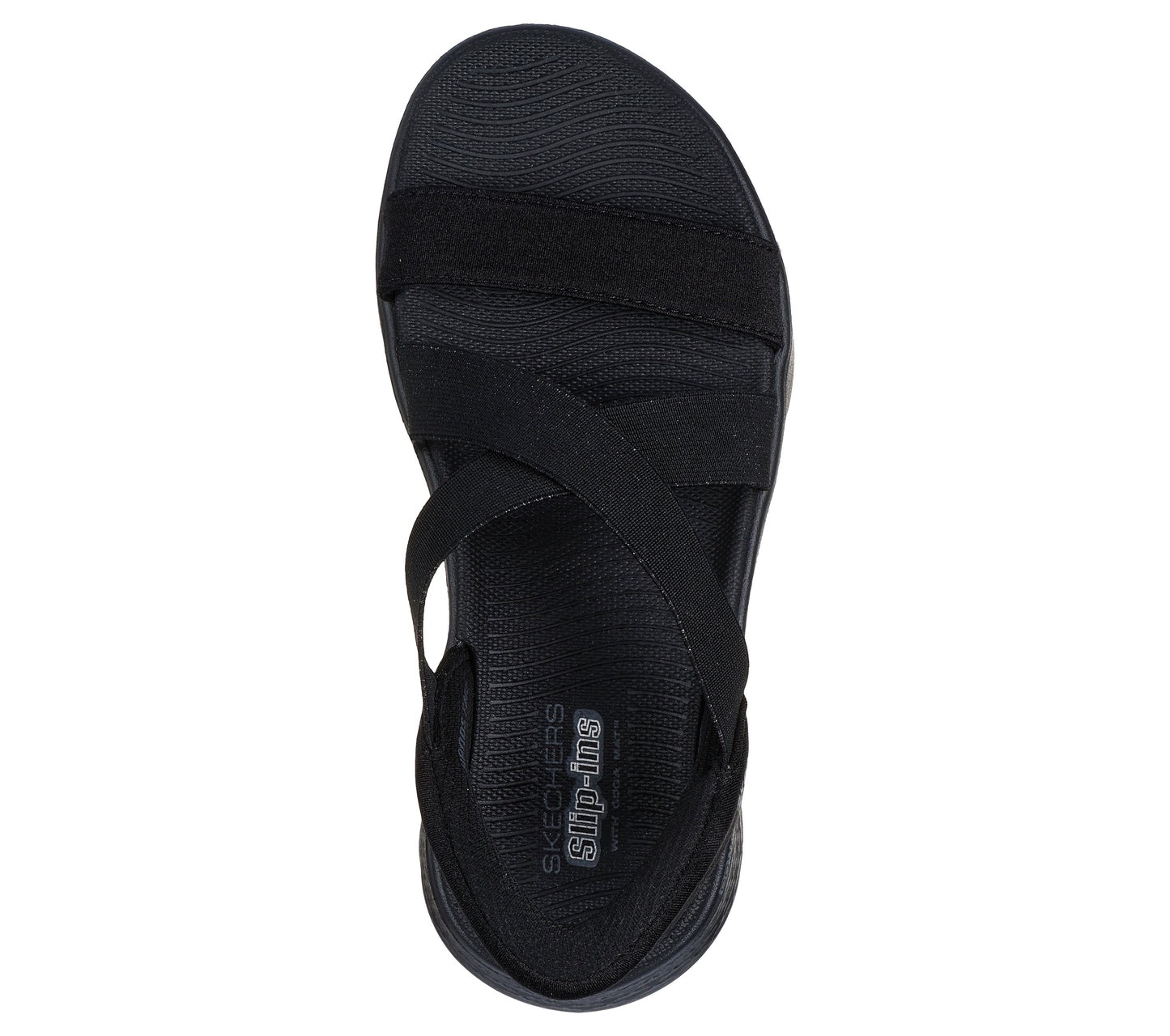 Skechers GO WALK Flex Sandal nero donna dall'alto