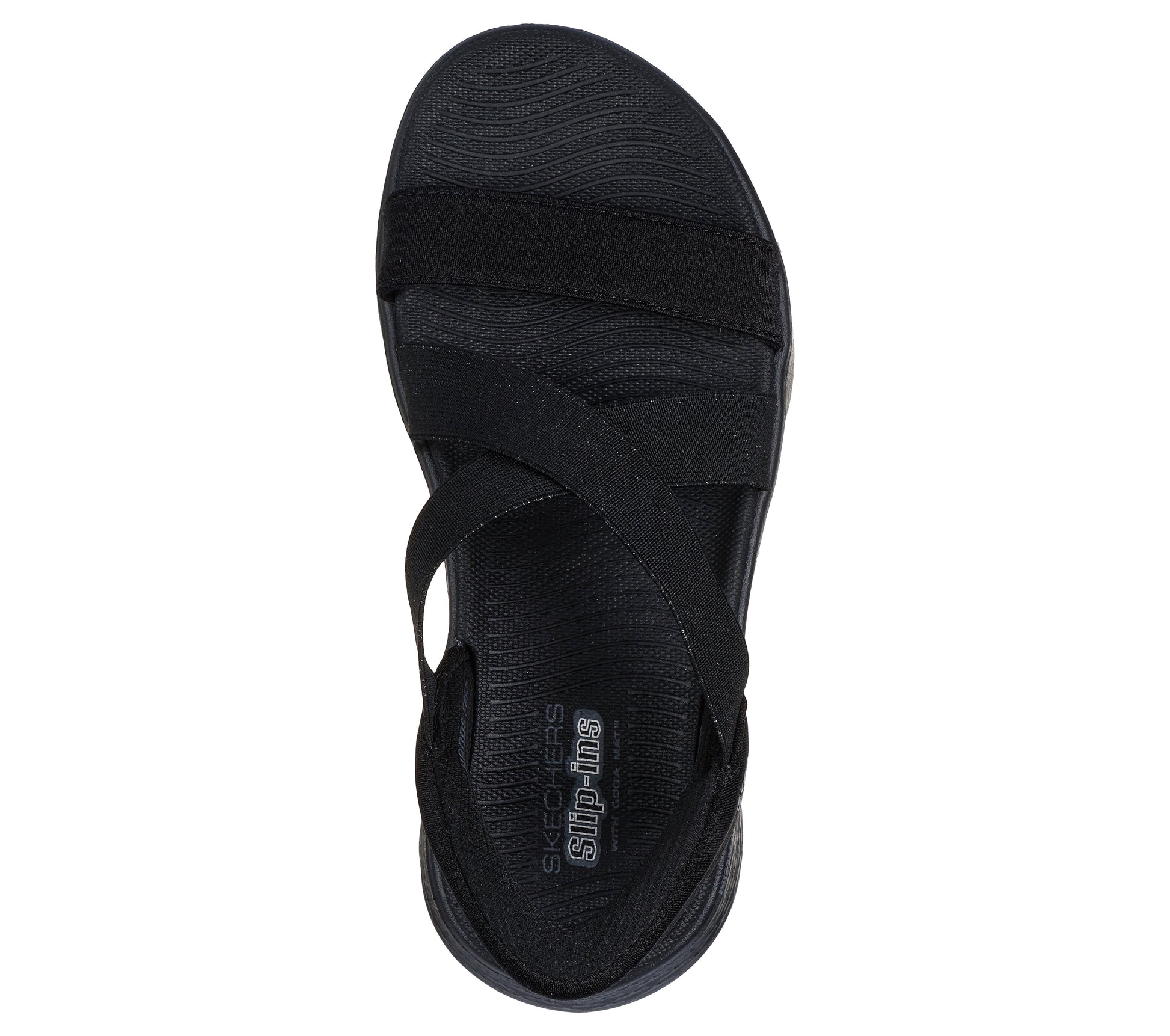 Skechers GO WALK Flex Sandal nero donna dall'alto