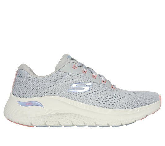 Scarpe Skechers Arch Fit 2.0 grigio chiaro donna esterno