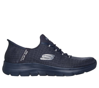 Scarpe Skechers Slip-ins Summits blu donna esterno