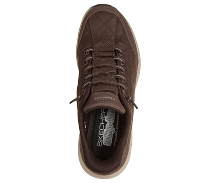 Scarpe Skechers Slip-ins Contour Foam cioccolato donna dall'alto