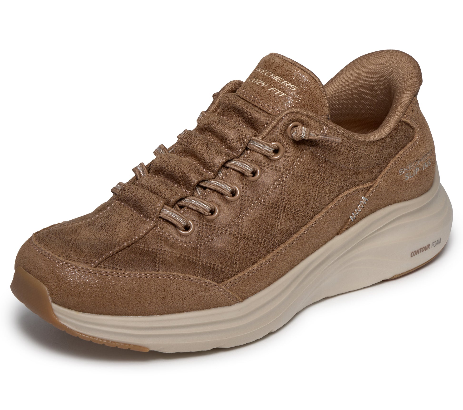 Scarpe Skechers Slip-ins Contour Foam nocciola donna dettaglio2