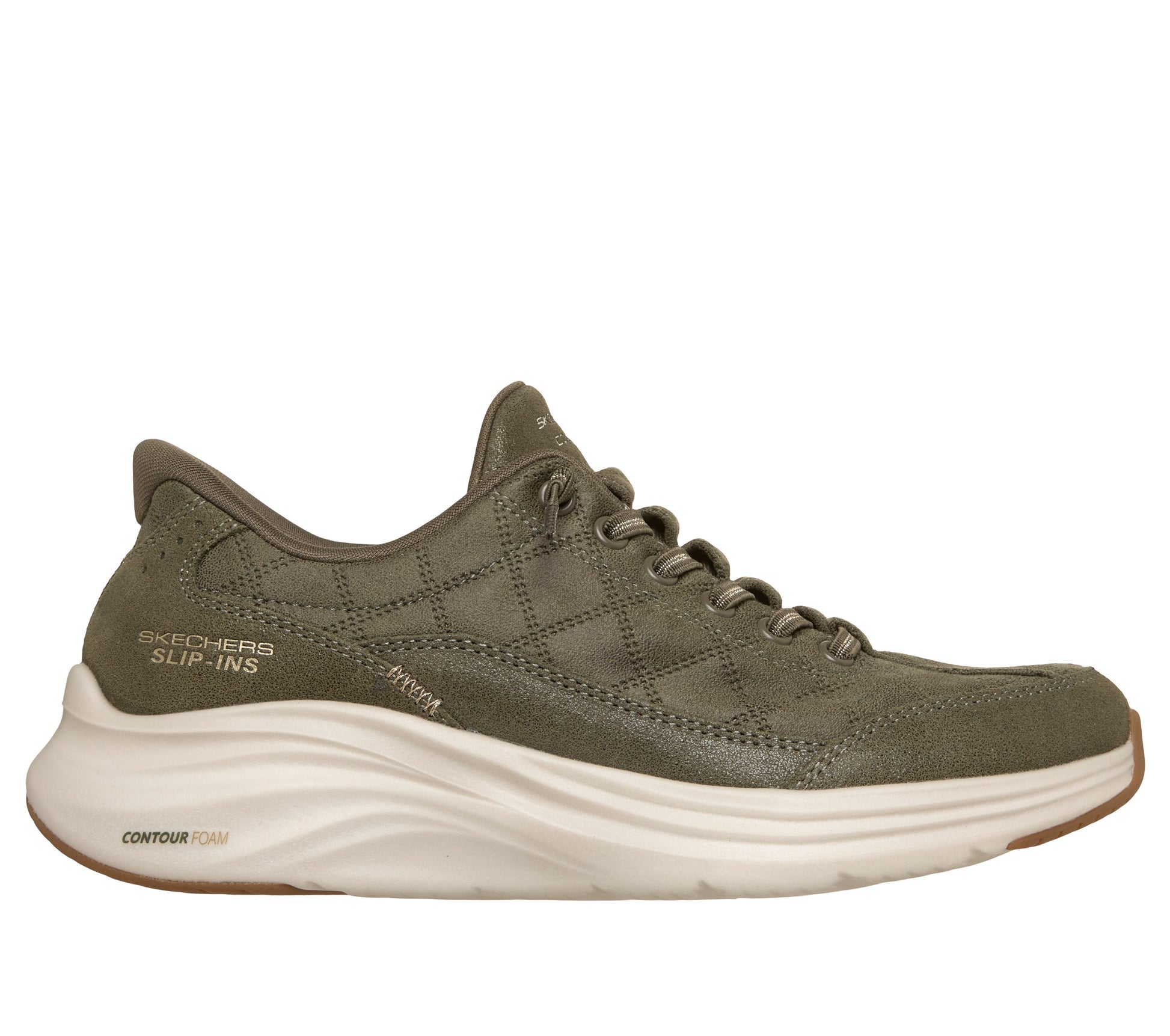 Scarpe Skechers Slip-ins Contour Foam oliva donna esterno