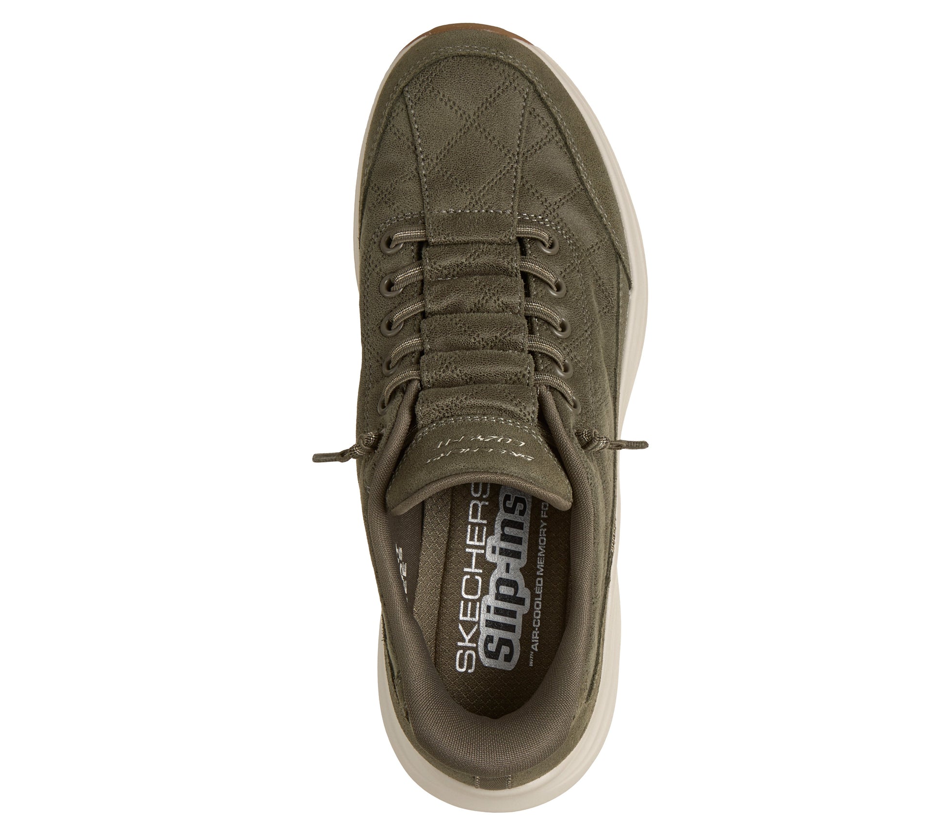 Scarpe Skechers Slip-ins Contour Foam oliva donna dall'alto
