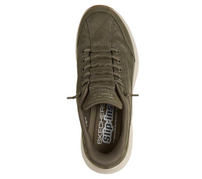 Scarpe Skechers Slip-ins Contour Foam oliva donna dall'alto