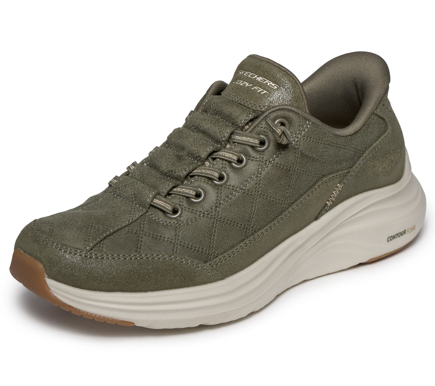 Scarpe Skechers Slip-ins Contour Foam oliva donna dettaglio2
