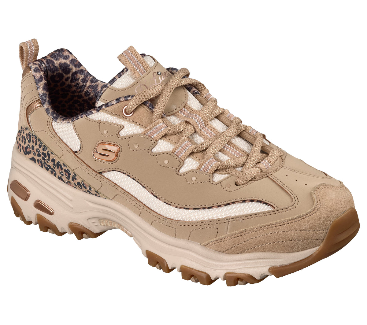 Scarpe Skechers D'Lites taupe donna dettaglio