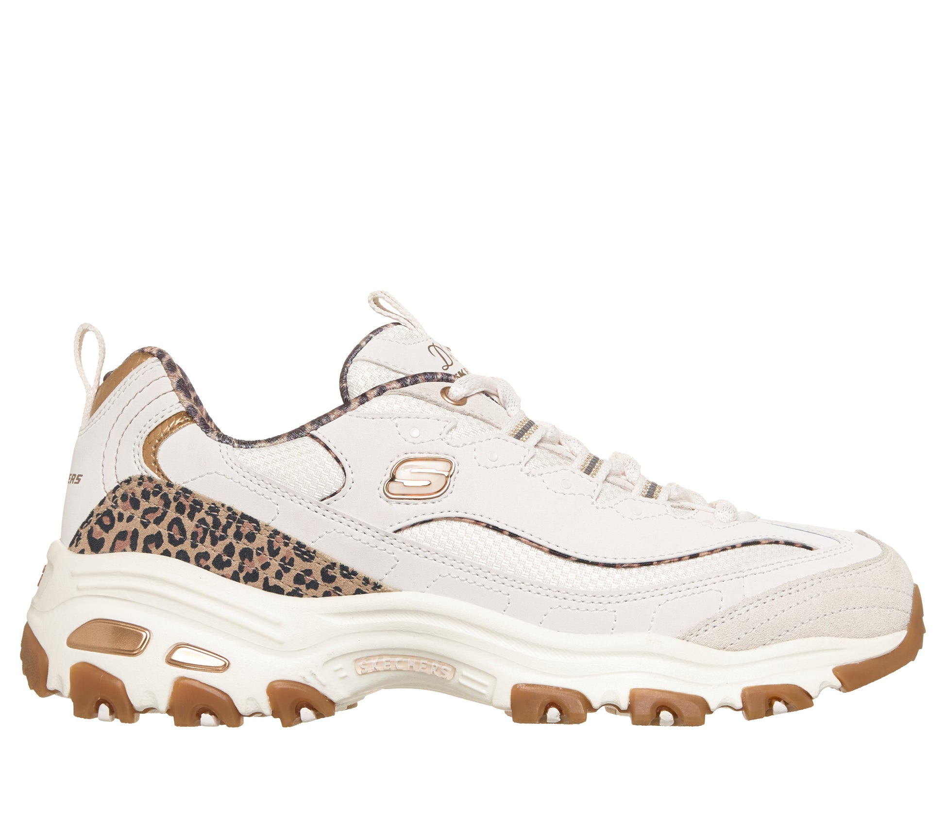Scarpe Skechers D'Lites bianco donna esterno