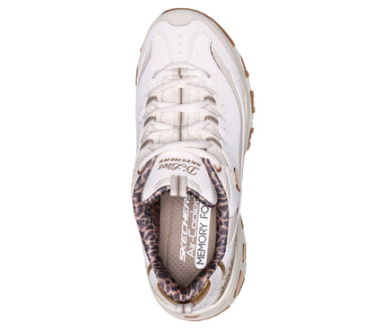 Scarpe Skechers D'Lites bianco donna dall'alto