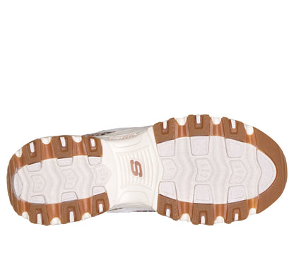 Scarpe Skechers D'Lites bianco donna suola