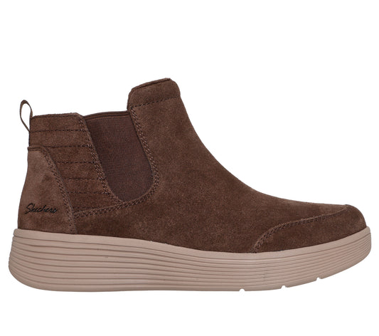 Stivaletti Skechers Relaxed Fit Arch Fit Laguna marrone camoscio donna esterno