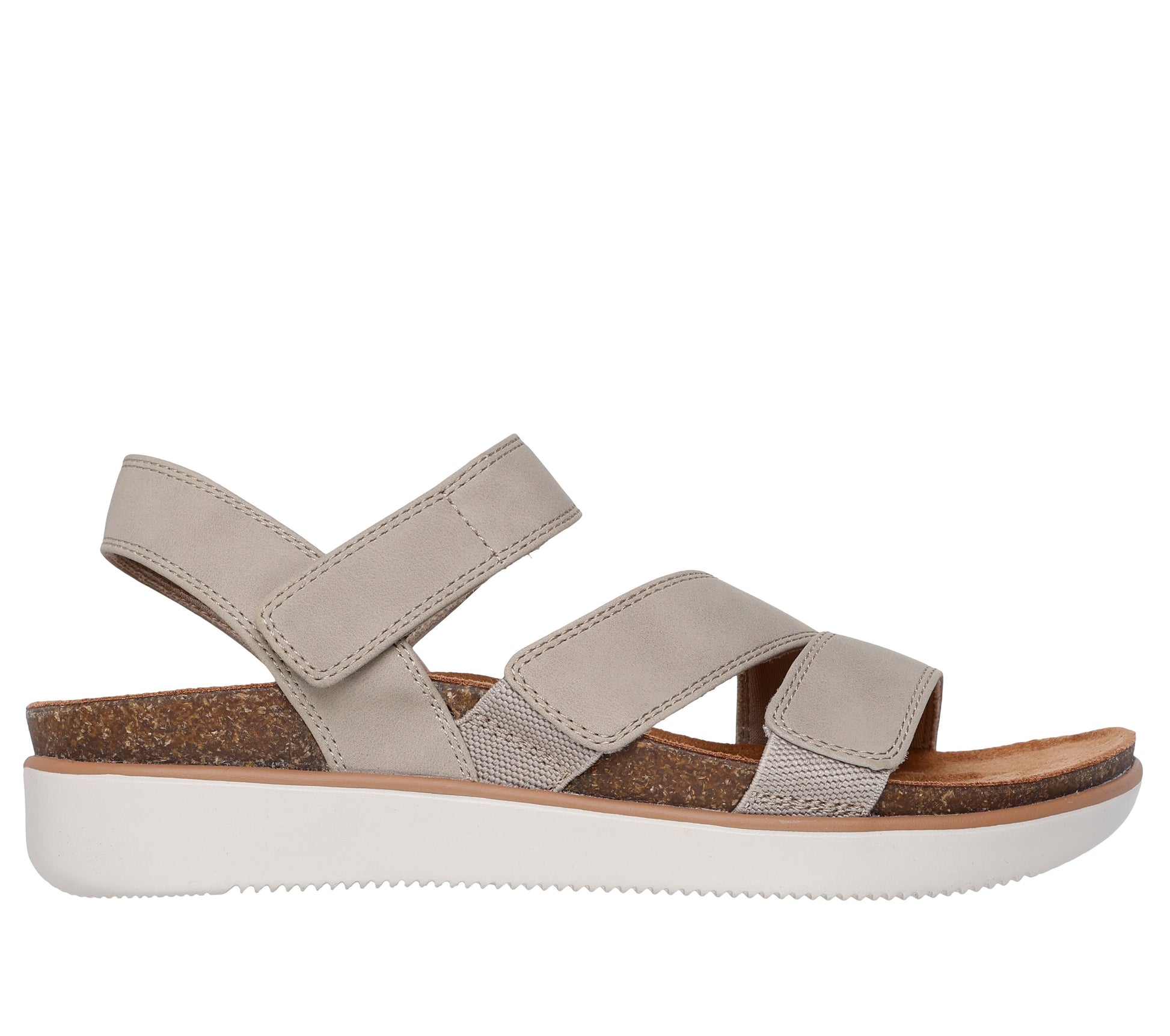 Sandali Skechers Lifted Comfort taupe donna esterno