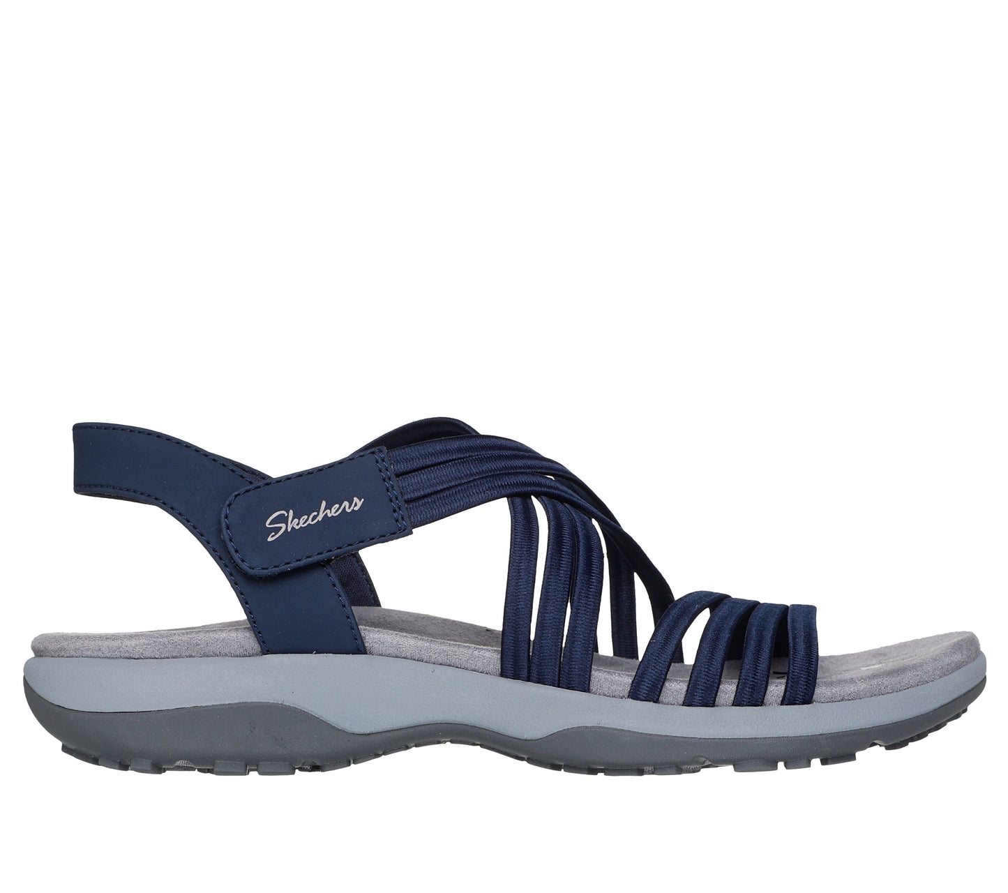 Sandali Skechers Reggae Slim blu donna esterno