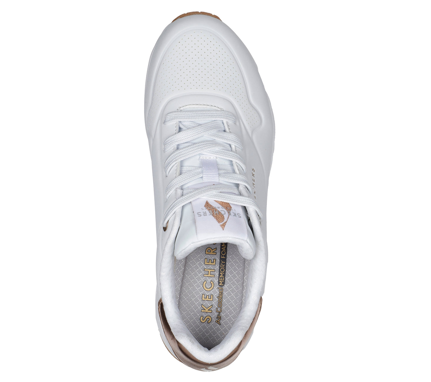 Skechers UNO bianco donna dall'alto