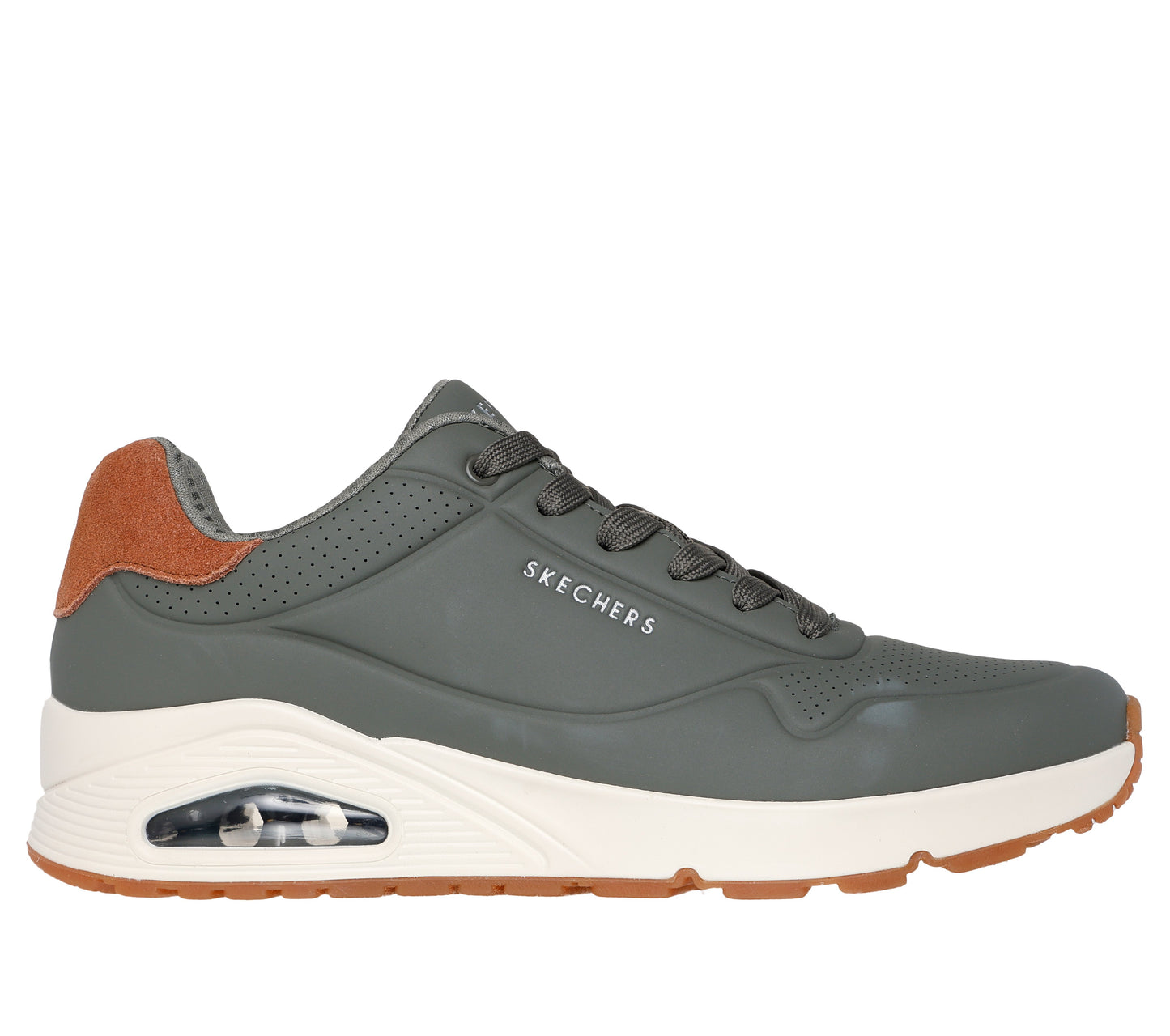 Scarpe Skechers UNO oliva uomo esterno