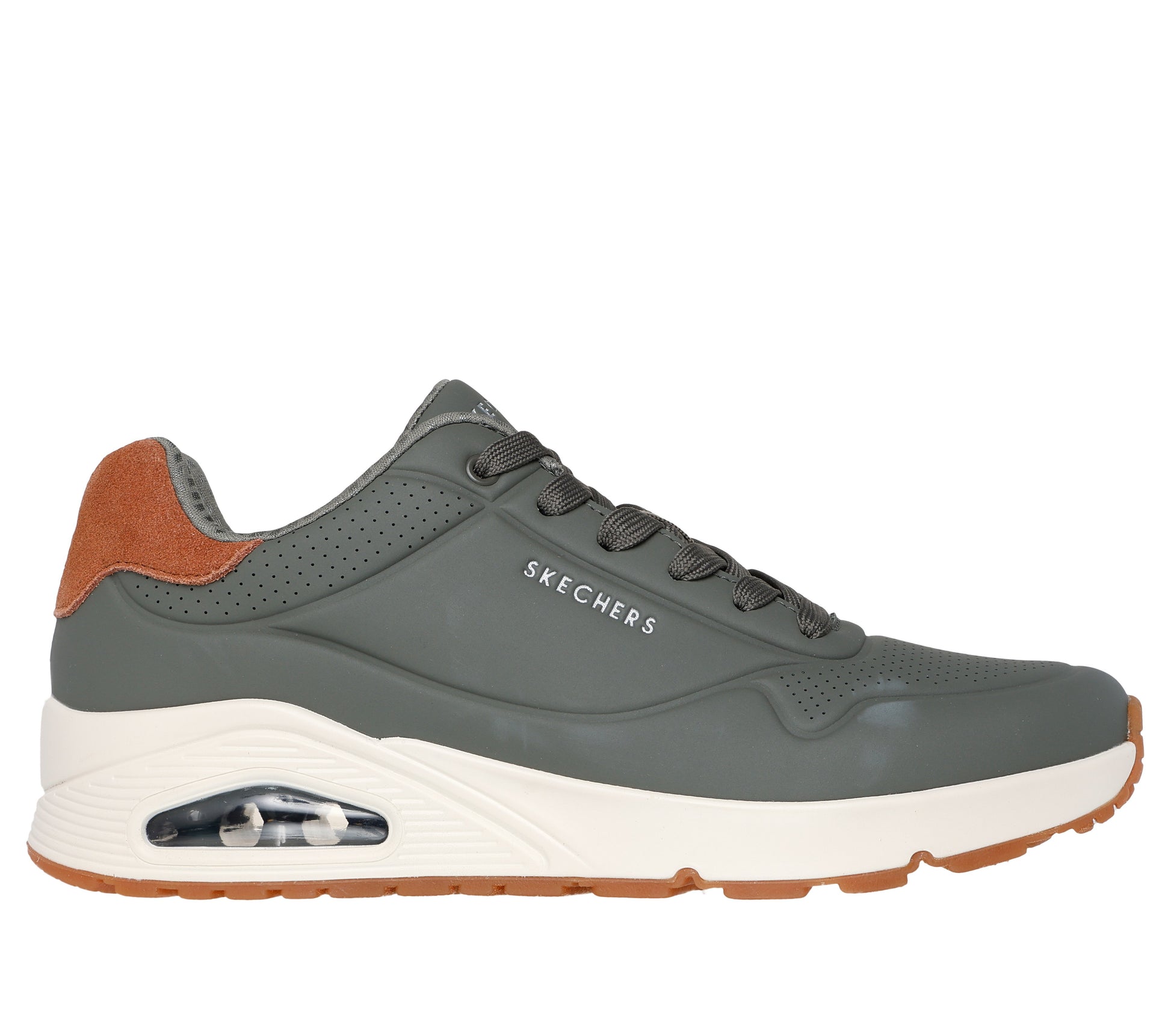 Scarpe Skechers UNO oliva uomo esterno