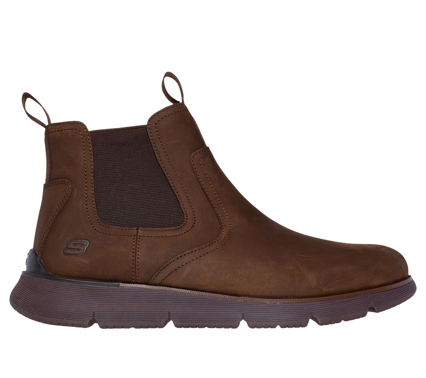 Stivaletti Skechers Augustino cioccolato uomo esterno