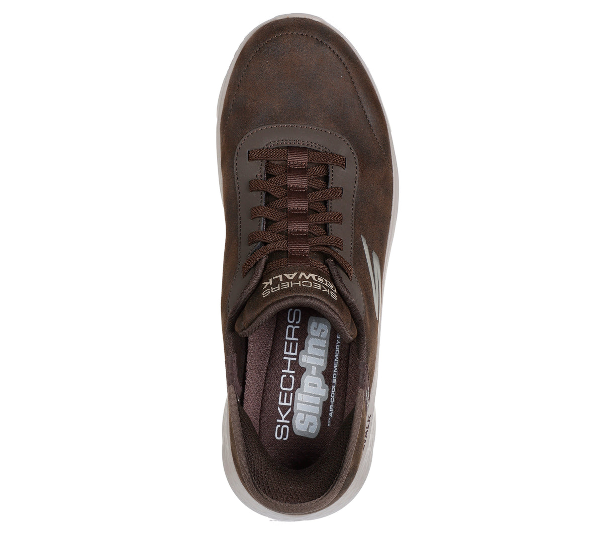 Scarpe Skechers Slip-ins GO WALK Flex marrone uomo dall'alto