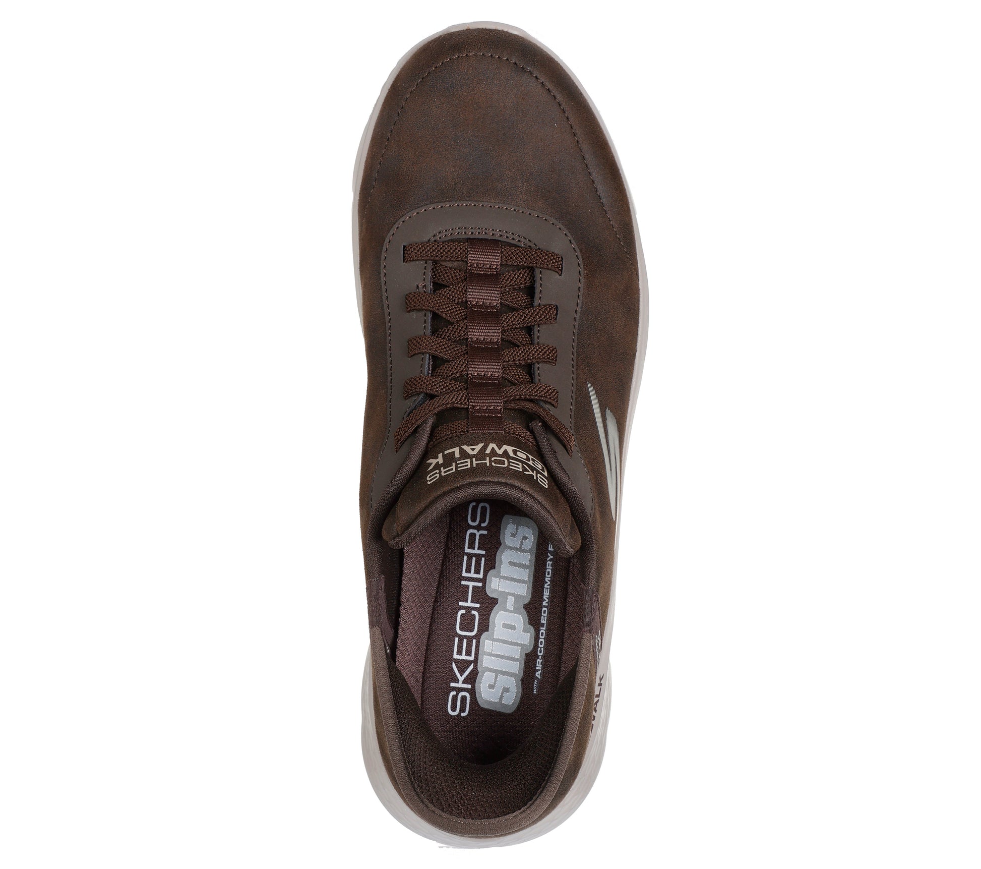 Scarpe Skechers Slip-ins GO WALK Flex marrone uomo dall'alto