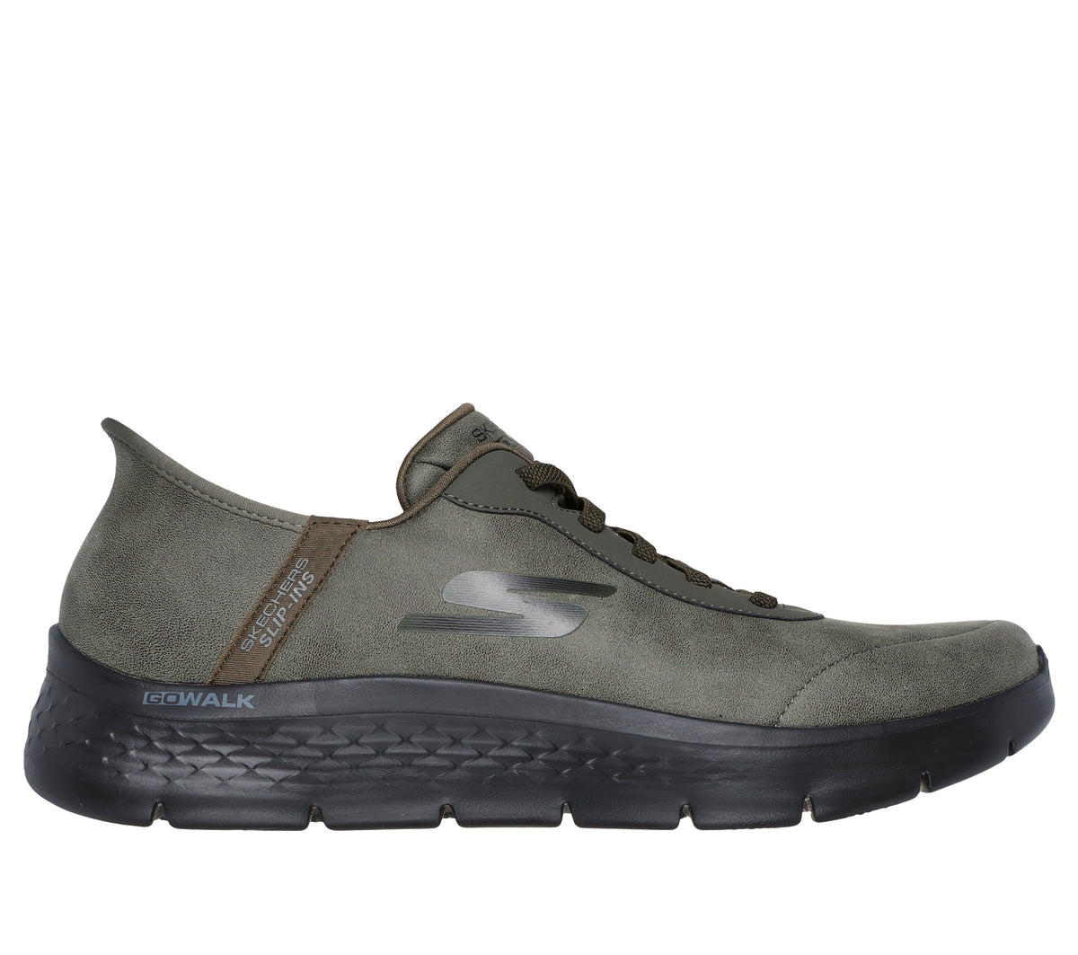Scarpe Skechers Slip-ins GO WALK Flex oliva uomo esterno