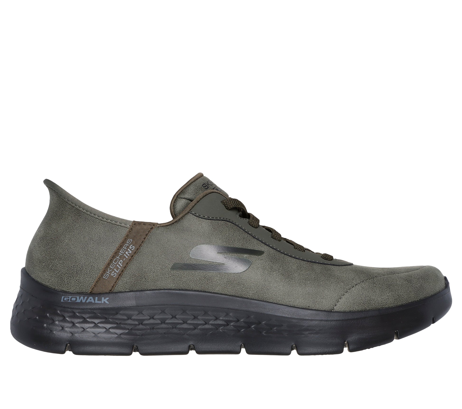 Scarpe Skechers Slip-ins GO WALK Flex oliva uomo esterno
