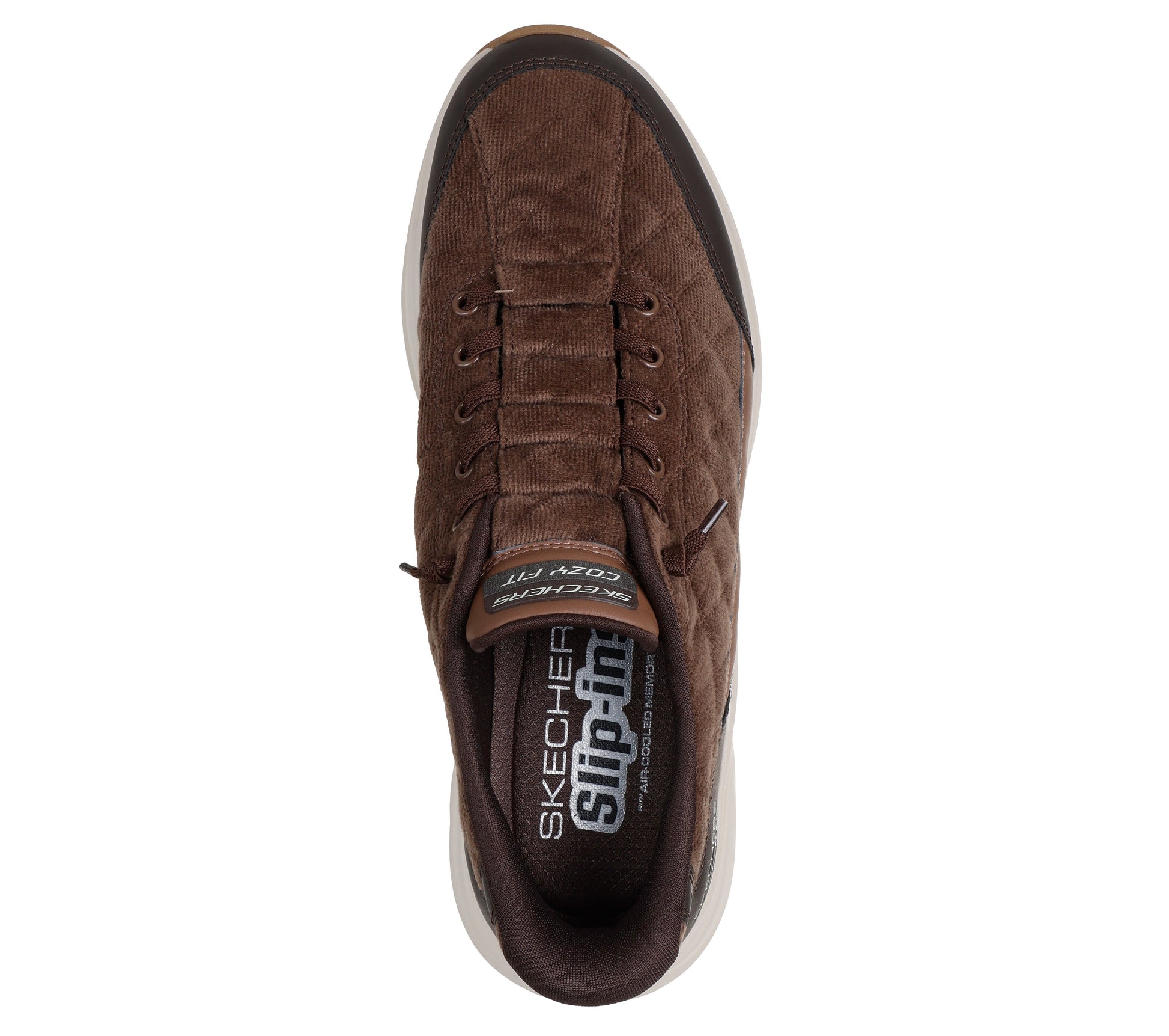 Scarpe Skechers Slip-ins Contour Foam Cozy Fit uomo marrone dall'alto