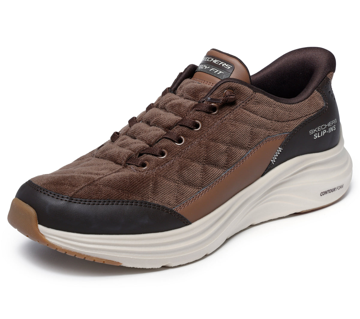 Scarpe Skechers Slip-ins Contour Foam Cozy Fit uomo marrone dettaglio2