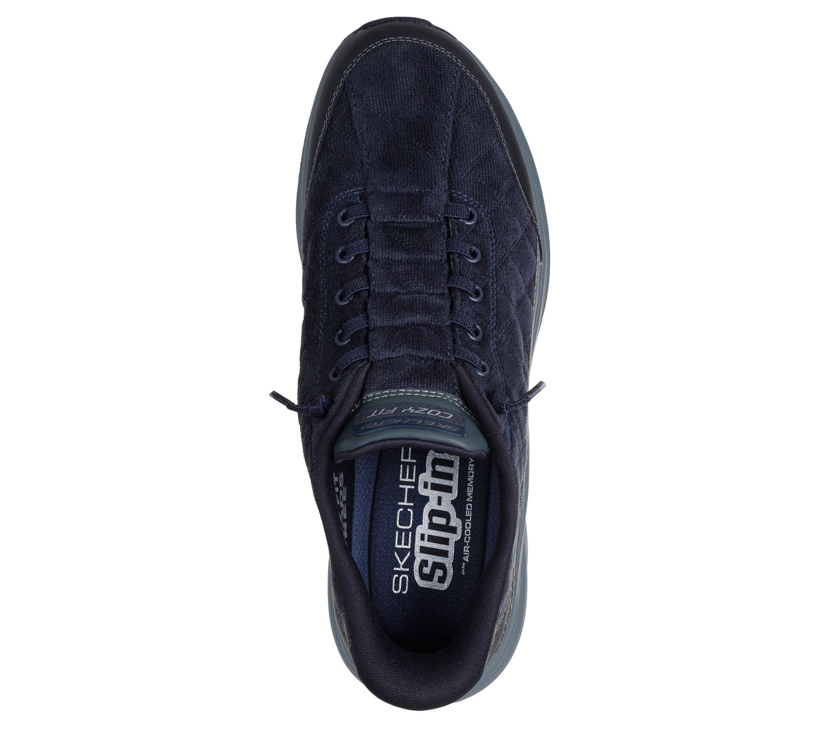 Scarpe Skechers Slip-ins Contour Foam Cozy Fit uomo navy dall'alto