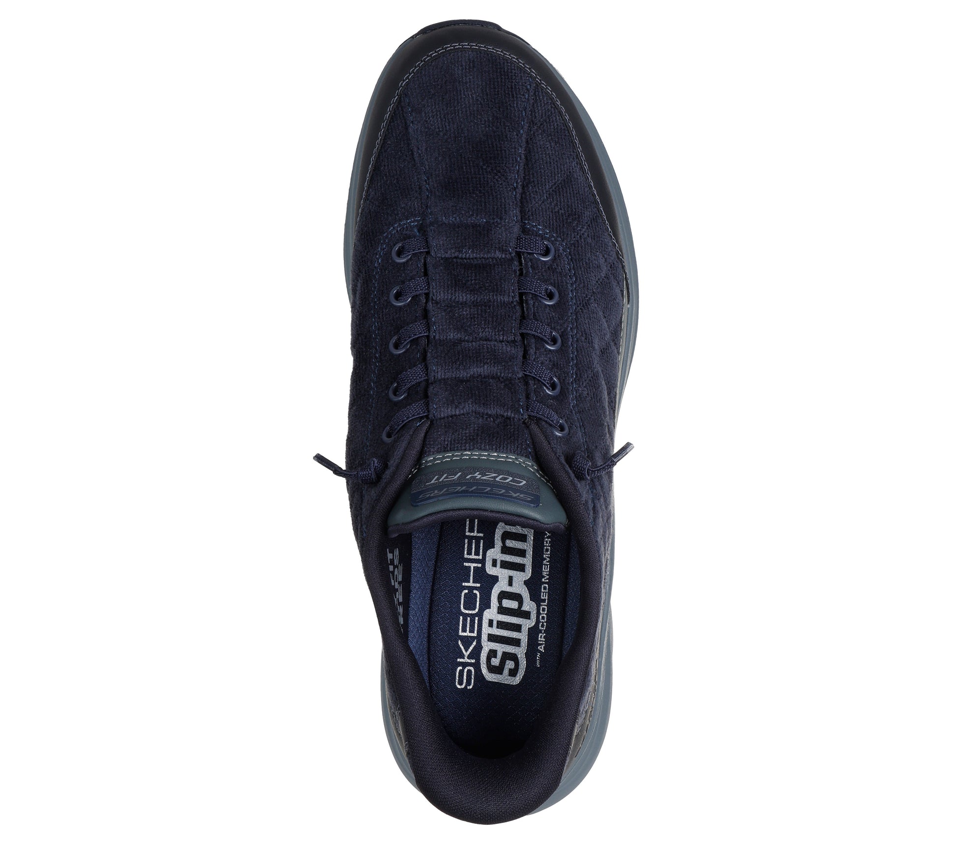 Scarpe Skechers Slip-ins Contour Foam Cozy Fit uomo navy dall'alto