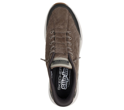 Scarpe Skechers Slip-ins Contour Foam Cozy Fit uomo oliva dall'alto