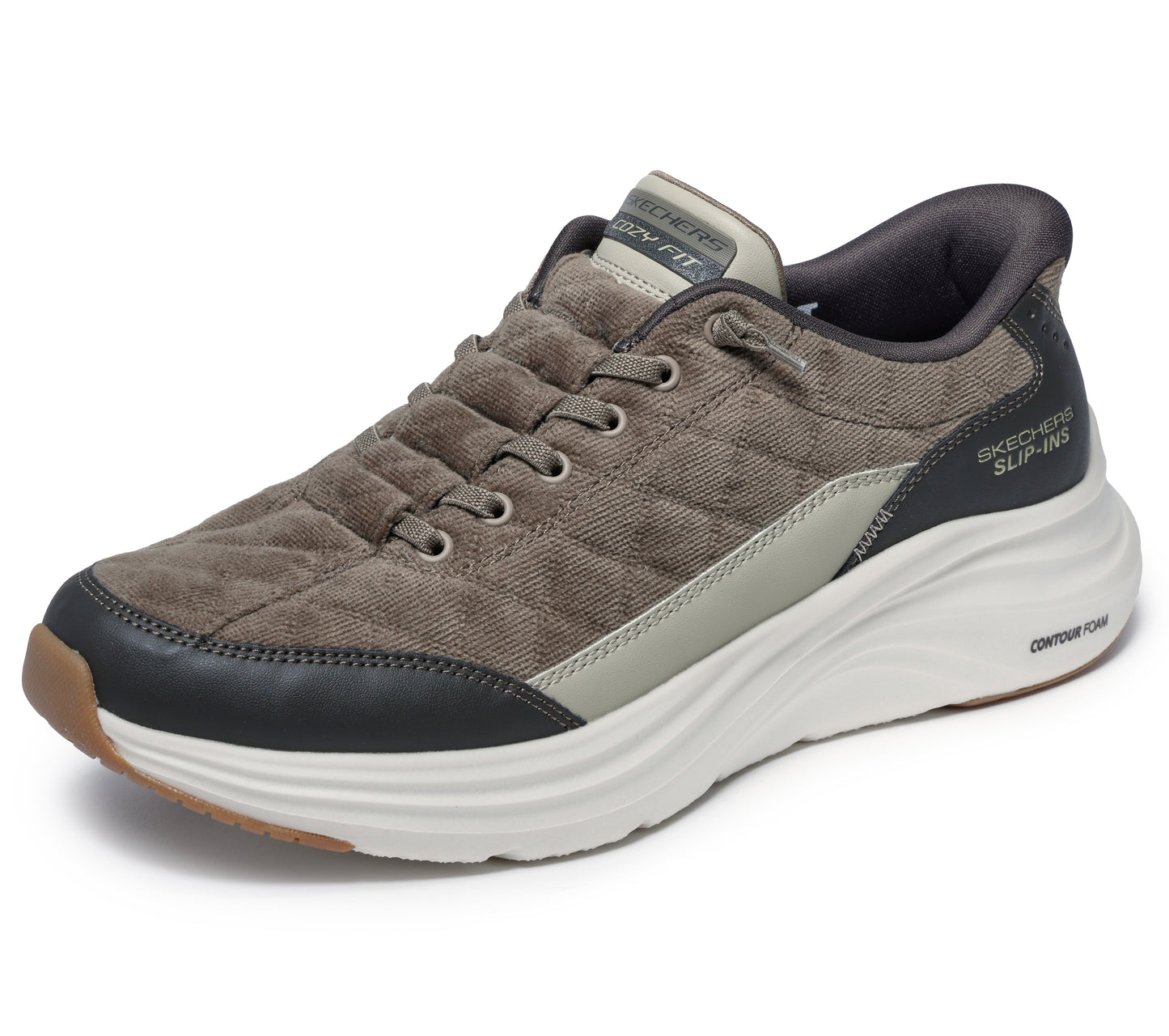 Scarpe Skechers Slip-ins Contour Foam Cozy Fit uomo oliva dettaglio2
