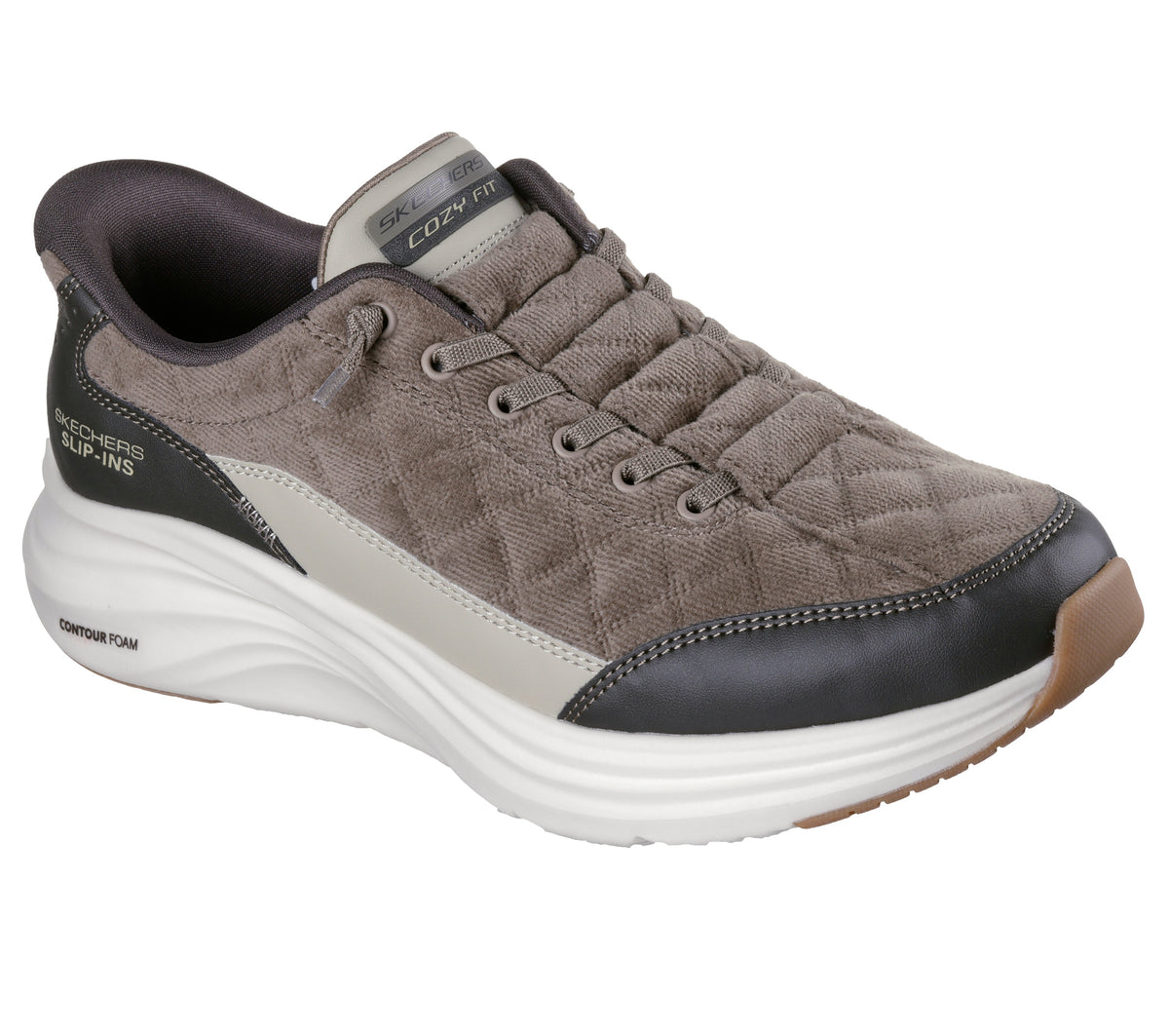 Scarpe Skechers Slip-ins Contour Foam Cozy Fit uomo oliva dettaglio