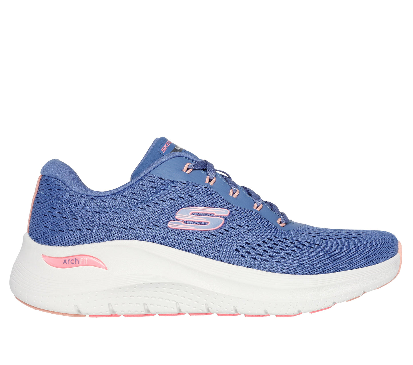 Scarpe Skechers Arch Fit 2.0 blu donna vista esterno