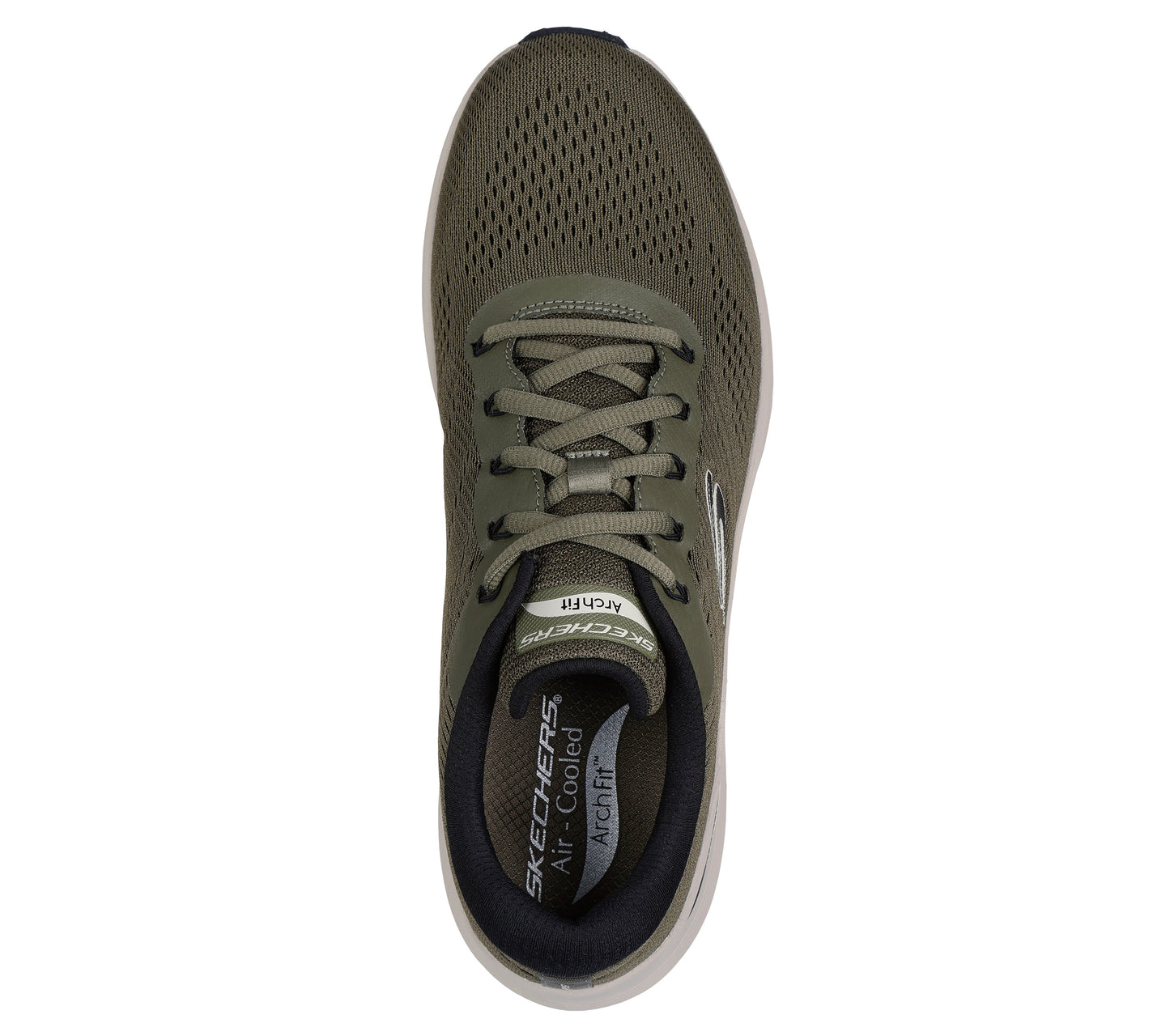 Skechers Arch Fit 2.0 oliva nero uomo dall'alto