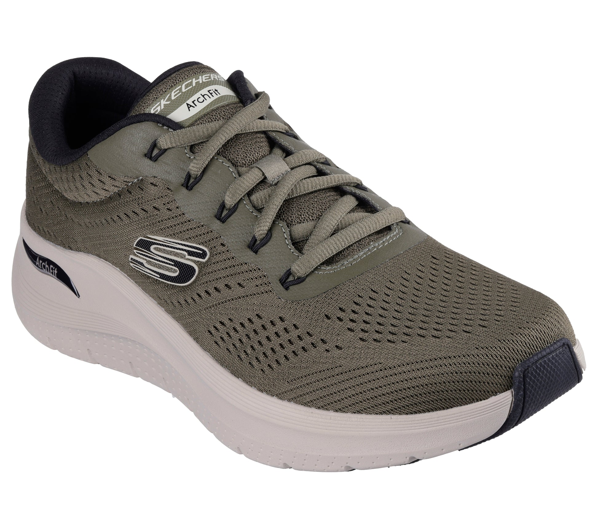Skechers Arch Fit 2.0 oliva nero uomo dettaglio