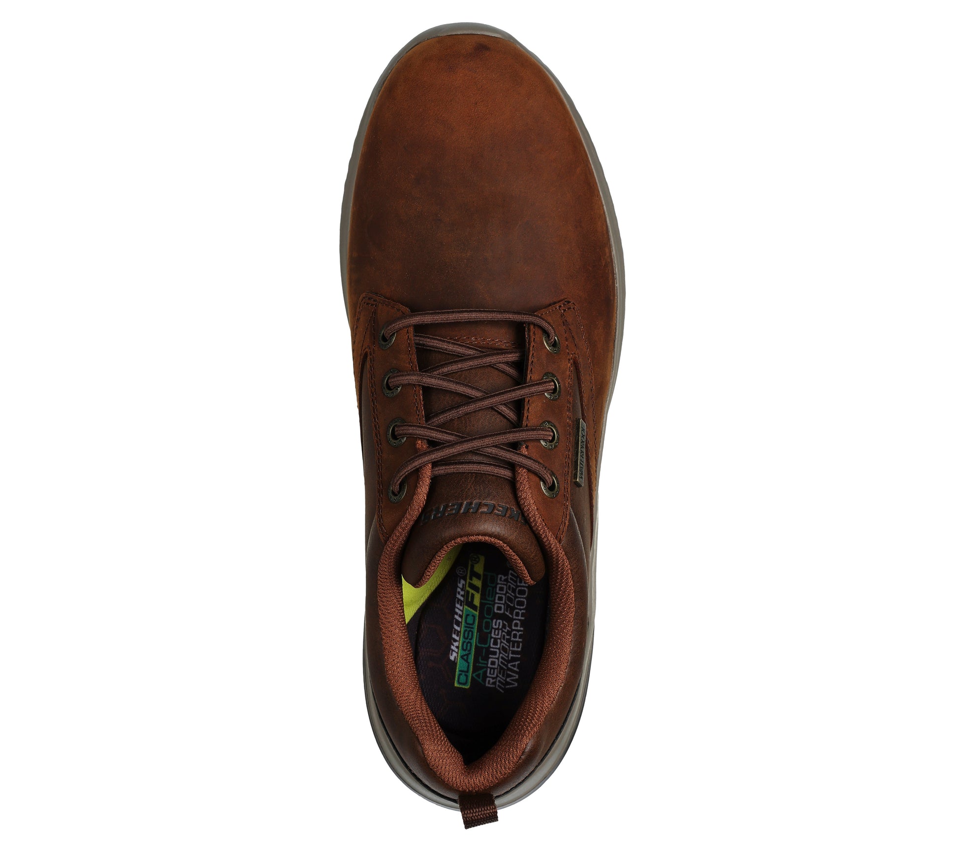 Skechers Delson 3.0 marrone uomo dall'alto