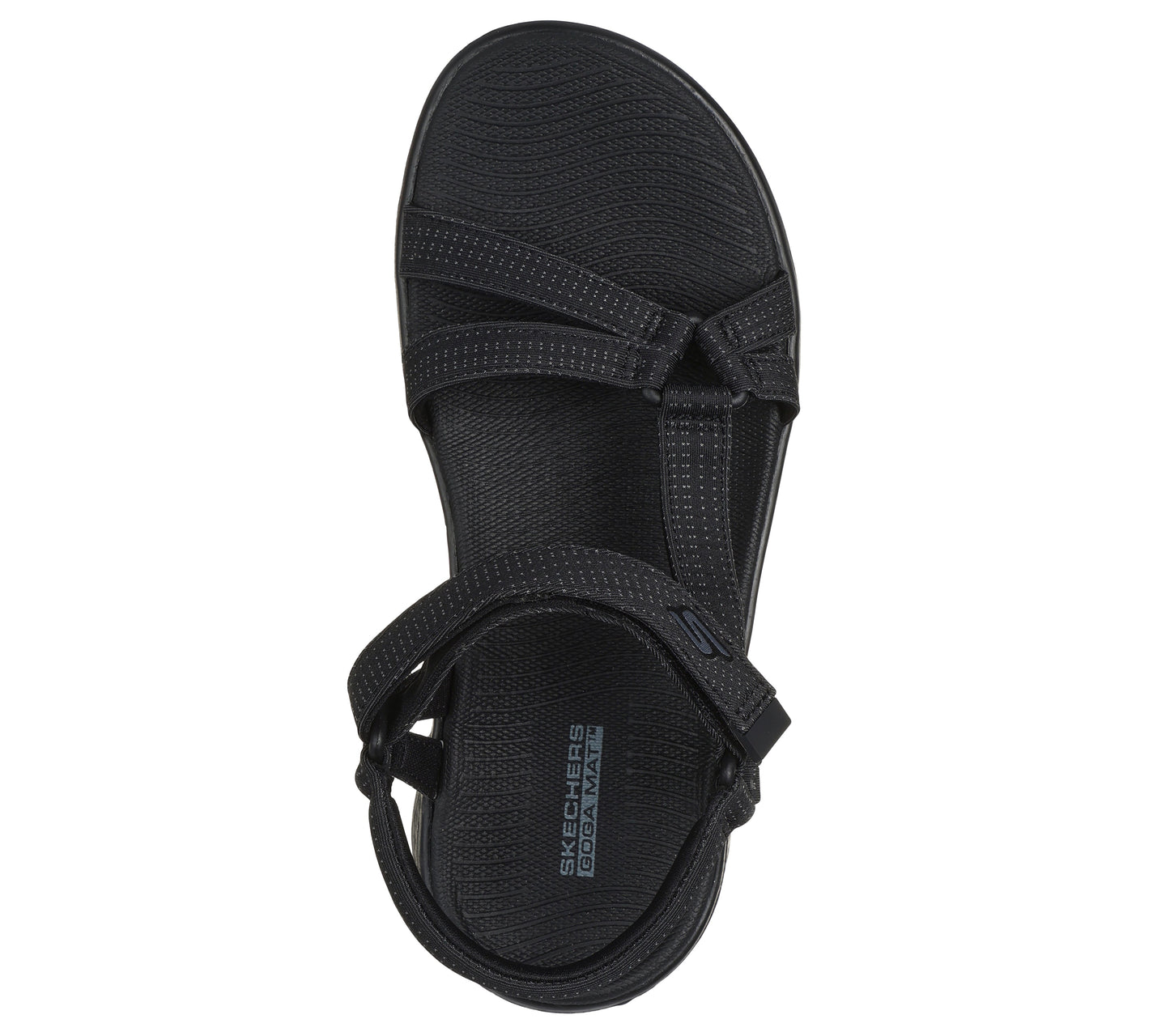 Skechers GO WALK Flex Sandal nero donna dall'alto